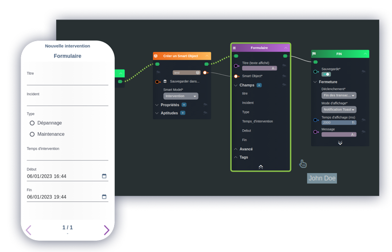 éditeur de workflows no code