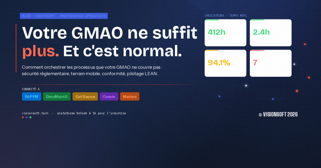 Votre GMAO ne suffit plus. Et ce n’est pas un reproche.